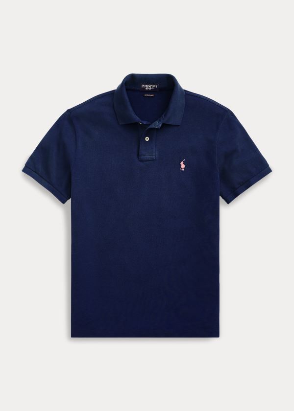 Men's Ralph Lauren Pink Pony Custom Slim Fit Polos | 285091WQR